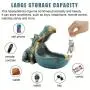 Verspielte Harz-Hippopotamus-Statue mit goldener herausgestreckter Zunge – Mehrfarbiges Süßigkeiten-Schüsselchen & Schlüsselbowl, Robustes ABS-Material, Ideal für die Innendekoration und Tischskulpturen, Perfekt zum Aufbewahren von Kleinigkeiten.