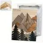 3pcs Wooden Mountain Landscape Canvas Prints - Waterproof Forest Art Wall Decor for Home, Office, and Dormitory, Pine Wood Frame, Indoor/Outdoor Use, Mountain Wall Ar