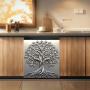 [Magnetic | Tree of Life] 1pc Magnetic Dishwasher Door Cover | Tree of Life Printed Theme Vinyl Art Print, Easy to Apply & Clean | Indoor Rectangular Dishwasher Trim, Kitchen Decor, 23.03 x 25.59 inches