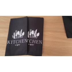 2pcs Soft Absorbent Kitchen Towels - Spoon Fork Print, Holiday Decor, Dry Cloth for Kitchen & Home Decoration