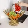 Panier en Acier Inoxydable Doré Grand – Style Européen Moderne pour Décoration Salon, Design Métal Fil Créatif pour Fruits, Fleurs ou Accessoires Ménagers Panier en Acier Inoxydable Doré Grand – Style Européen Moderne pour Décoration Salon, Design Métal Fil Créatif pour Fruits, Fleurs ou Accessoires Ménagers