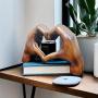 Heartfelt Love Sculpture - Exquisite Handcrafted Resin Figurine with Intricate Details - Perfect Decorative Accent for Home, Office, Shelf, Tabletop, Mother's Day, New Year, Easter Party, Holiday Gift, and Romantic Occasions