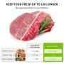 [One-Touch Food Vacuum Sealer] Automatic One-Touch Food Vacuum Sealer Machine - Dry/Moist Modes, Vacuum Hose, Cutter, 10 Vacuum Bags - Without Battery