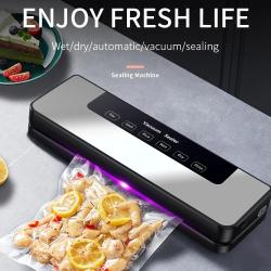Vacuum Sealer Machine With 30 Free Bags, Compact-Fast Food Bag Sealer Kitchen Gadgets, Dry & Moist Modes, 65KPa Powerful Suction Air Sealing System, Suitable For Home Kitchen Restaurant Food Storage, For Mother'S Day Gifts