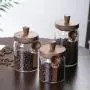 [Glass Storage Jars] 3pcs Glass Storage Jars With Spoons - Coffee, Candy, Biscuit, Tea, Snack, Seasoning, Salt, Pepper Jars