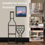 1pc 11 Bottle Wine Bakers Rack, 5 Tier Freestanding Wine Rack With Hanging Wine Glass Holder And Storage Shelves, Wine Storage Home Bar For Liquor And Wine Storagefor Kitchen, Dining Room, Valentine Home Decor Gifts, Utility Racks