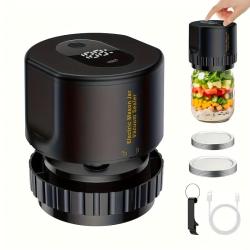 [Automatic Vacuum Sealer] 10pcs Rechargeable Mason Jar Vacuum Sealer Kit, One-key Start Automatic Sealer, Flat Lid, Suitable for Wide Mouth And Conventional Mouth Cans, Good Sealing