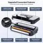 Beelicious 95000 Pa Stainless Steel Vacuum Sealer Machine - 10-in-1 Food Saver with Dual Heat Seals, Dual Pumps & Built-In Cutter, Easy-Lock Handle for Meat, Vegetables, Leftovers Storage - Energy-Efficient Kitchen Appliance, Food Vacuum Sealer