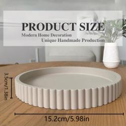 1pc Elegant Round Marble-Patterned Resin Decorative Tray – Classic Design for Coffee Tables, Console Decor, and Kitchen Accents, Indoor/Outdoor Use, Beautifully Organized and Stylish Home Accessory, Trays for Home Decor