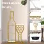 1pc 11 Bottle Wine Bakers Rack, 5 Tier Freestanding Wine Rack With Hanging Wine Glass Holder And Storage Shelves, Wine Storage Home Bar For Liquor And Wine Storagefor Kitchen, Dining Room, Valentine Home Decor Gifts, Utility Racks