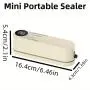 [Automatic Food Sealer] 1pc Automatic Food Sealer - Multi-Functional, Portable Wireless Vacuum Sealer - Compact & Easy-to-Use Design, Long-Term Food Preservation, External Suction & Inflation, Ideal for Kitchen & Outdoor Picnics