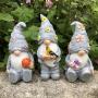 [3-Piece Rustic Gnome Statue Set] Resin Gnome Garden Statue: 3-Piece Set, American Rustic Style, Suitable for Indoor and Outdoor Use, No Electricity Required, Brand: Yi Zhitan