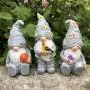 [3-Piece Rustic Gnome Statue Set] Resin Gnome Garden Statue: 3-Piece Set, American Rustic Style, Suitable for Indoor and Outdoor Use, No Electricity Required, Brand: Yi Zhitan