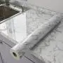 1pc Glossy Marble Waterproof Wall & Table Stickers - Heat & Oil Resistant, Self-Adhesive, Perfect For Upgrading Kitchen Cabinets, Bathroom Walls, Countertops, And Furniture. Peel & Stick Design For Quick, DIY-Friendly Home Decor!