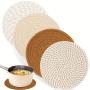 One set of 4pcs 7-inch heat-resistant mats | durable kitchen hot pads and pot pads | protect countertops and table mats | basic home and farmhouse decoration