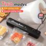 [Vacuum Sealer, Kitchen Essential] 1pc Vacuum Sealer - Two-in-One Bag Sealer, 50 Free Vacuum Storage Bags, Kitchen Essential for Food Storage and Preservation - Keep Food Fresh, Button Operation, Christmas Gift Idea
