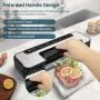 80Kpa Vacuum Sealer Machine Set, Double Pump, Dry/Moist, Pulse Mode, 12MM Widened Heating Strip, Handle Locked Design, LED Indicator Light & Cutter