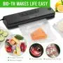 [Machine à sceller sous vide automatique] 15 pièces - Machine de scellage sous vide compacte pour stockage de denrées alimentaires sèches et humides - 1 sac bonus de conservation fraîche.