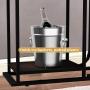 11 Bottle Beverage Holder - 5-Tier Freestanding Storage with Hanging Goblet Holder And Multiple Storage Shelves - Perfect for Home, Storage in Kitchen, Dining Room, Or Any Room, This Is The Perfect Piece of Storage Furniture.