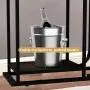 11 Flaschen Getränkehalter – 5stufige Freistehende Lagereinheit mit Hängeglasehalter und Mehrfachablageflächen – Perfekt für Zuhause, Lagerung in Küche, Esszimmer oder jedem Raum. Dieser Stauraum-Möbelstück ist die perfekte Lösung.