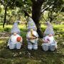 [3-Piece Rustic Gnome Statue Set] Resin Gnome Garden Statue: 3-Piece Set, American Rustic Style, Suitable for Indoor and Outdoor Use, No Electricity Required, Brand: Yi Zhitan