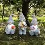 [3-Piece Rustic Gnome Statue Set] Resin Gnome Garden Statue: 3-Piece Set, American Rustic Style, Suitable for Indoor and Outdoor Use, No Electricity Required, Brand: Yi Zhitan