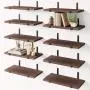 10pcs, Walnut Brown Floating Shelves, Rustic Wood Wall Decor, Farmhouse Wall Mounted Shelves For Bedroom, Living Room, Kitchen And Bathroom, Place Small Plants, Trophies, Collectibles, Books, Photos 10pcs, Walnut Brown Floating Shelves, Rustic Wood Wall Decor, Farmhouse Wall Mounted Shelves For Bedroom, Living Room, Kitchen And Bathroom, Place Small Plants, Trophies, Collectibles, Books, Photos