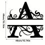 Reusable Metal Custom Name Sign Wall Art Deco - Graphic Alphabet Personalized Surname Plaque with Self-Adhesive Matte Finish, Ideal for Housewarming, Wedding Gifts & Christmas Decor