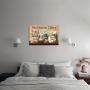 Wooden Framed Canvas Print Rustic Farmhouse Kitchen Wall Art - Animal Design for Living Room & Dining Decor - Perfect for Room Decor
