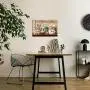 Holz-Rahmen Leinwanddruck Rustikal Farmhaus Küchen Wandkunst – Tierdesign für Wohnzimmer & Esszimmer Dekor – Perfekt für Raumdekoration