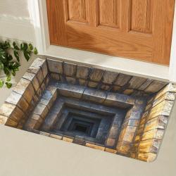 2D Flat Optical Illusion Doormat Non-slip Welcome Doormat for Indoor & Outdoor Use, Easy to Clean, Durable &, Machine Washable, Perfect for Front Door, Entryway, Bedroom, Laundry Room Area Door Mat Home Decoration