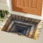 2D Flat Optical Illusion Doormat Non-slip Welcome Doormat for Indoor & Outdoor Use, Easy to Clean, Durable &, Machine Washable, Perfect for Front Door, Entryway, Bedroom, Laundry Room Area Door Mat Home Decoration
