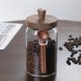 [Glass Storage Jars] 3pcs Glass Storage Jars With Spoons - Coffee, Candy, Biscuit, Tea, Snack, Seasoning, Salt, Pepper Jars