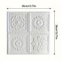50PCS 3D Waterproof Self-Adhesive White Flower Wallpaper Wall Stickers for Living Room, Kitchen and Bedroom, Moisture-Proof Wall Home Decoration