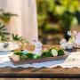[Rustic Farmhouse] Rustic Farmhouse Wooden Tray - 15.6" Rectangle - Decorative Tray for Dining, Coffee, Kitchen, and Fireplace