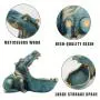Verspielte Harz-Hippopotamus-Statue mit goldener herausgestreckter Zunge – Mehrfarbiges Süßigkeiten-Schüsselchen & Schlüsselbowl, Robustes ABS-Material, Ideal für die Innendekoration und Tischskulpturen, Perfekt zum Aufbewahren von Kleinigkeiten.
