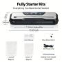 Beelicious 50% Compact Vacuum Sealer Machine - Automatic Air Sealing System with Build-In Cutter, Moist Mode, Air Suction Hose, LED Indicator, Quiet, Starter Kit, Sous Vide
