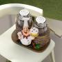 Super Cool Salt and Pepper Bottle with Chef Statue Holder & Resin Spice Jar Holder - Food-Safe Resin Kitchen Decor, Rugby, Hot Dogs & Superhero-Themed, Perfect for Restaurants & Home Fashion
