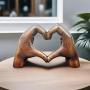 Heartfelt Love Sculpture - Exquisite Handcrafted Resin Figurine with Intricate Details - Perfect Decorative Accent for Home, Office, Shelf, Tabletop, Mother's Day, New Year, Easter Party, Holiday Gift, and Romantic Occasions