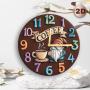 [Whimsical Gnome Coffee Clock] Whimsical 1pc Gnome Coffee Time Fiberboard Silent Round Wall Clock - Cozy Decor for Morning Coffee Breaks & Family Gatherings - AA Battery Operated (Not Included)