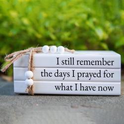 3pcs Trusted Open Wooden Decorative White Books - Rustic Farmhouse Book Stack, Faux Books for Coffee Table Shelves with Wood Bead Tassels - For Modern Home Decor - Perfect Gift for Housewarming & Birthday