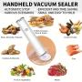 Handheld Vacuum Sealer Machine Portable USB Type-C Charging Cordless 2-in-1 Automatic Food Vacuum Saver Sealer And Vacuum Sealer Bags With Sealing Bags For Food Storage And Preservation