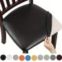 4/6pcs 100% Waterproof PU Fabric Dining Chair Slipcovers - Removable Upholstered Chair Cushion Cover for Dining Room, Hotel, Kitchen, And Home Decor, Easter Home Decor