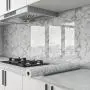 1pc Glossy Marble Waterproof Wall & Table Stickers - Heat & Oil Resistant, Self-Adhesive, Perfect For Upgrading Kitchen Cabinets, Bathroom Walls, Countertops, And Furniture. Peel & Stick Design For Quick, DIY-Friendly Home Decor!