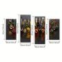 [Vintage Kitchen Canvas Art] 4 Pieces Vintage Canvas Wall Art - Kitchen Pictures Wall Decor - Couful Spice in Spoon Food Photos Painting On Canvas