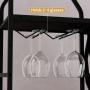 11 Bottle Beverage Holder - 5-Tier Freestanding Storage with Hanging Goblet Holder And Multiple Storage Shelves - Perfect for Home, Storage in Kitchen, Dining Room, Or Any Room, This Is The Perfect Piece of Storage Furniture.