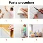 100pcs DIY 3D Wall Sticker Wallpaper Wall Panel with Knife Foam Soft Brick Self Adhesive Waterproof Room Home Living Room Bahtroom Kitchen Bedding Room Decoration