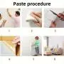 100pcs DIY 3D Wall Sticker Wallpaper Wall Panel with Knife Foam Soft Brick Self Adhesive Waterproof Room Home Living Room Bahtroom Kitchen Bedding Room Decoration
