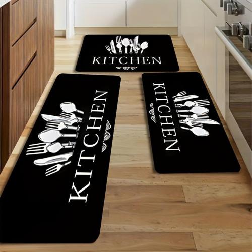 3pcs of Set, Absorbent & Machine Washable Rugs for Living Room, Bedroom, Laundry & Bathroom - Includes 15.7