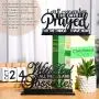 4pcs Inspirational Table Decorations Wooden Christian Faith Bible Verse Centerpieces Black Motivational Prayer Room Blessed Signs for Home Office Living Room Kitchen Farmhouse Art Decor